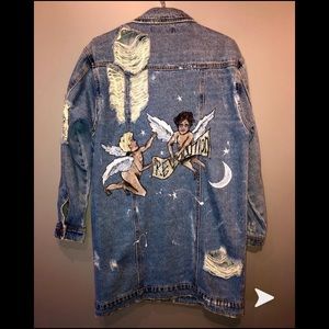 Revolutionary Angels Distressed denim jean jacket